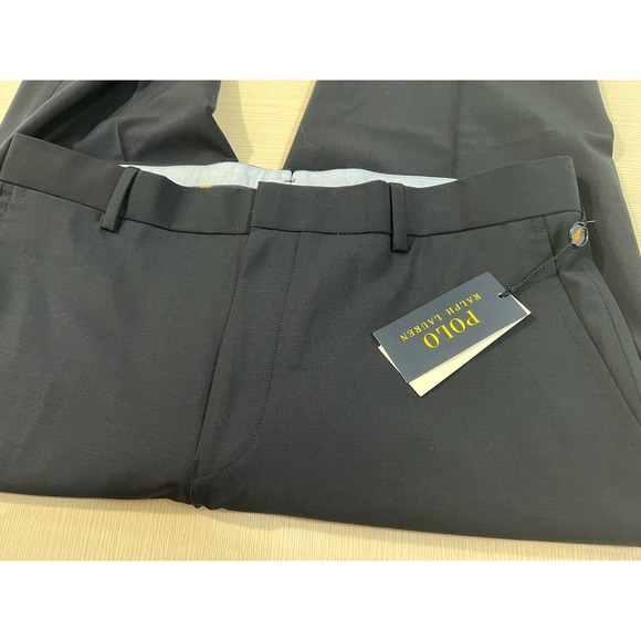 Polo Ralph Lauren Men's 34/33 Wool Blend Cuffed Pants Navy Blue NWT - Picture 3 of 8